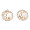 Rack Plating Brass Shell Pendants KK-A183-61G-1