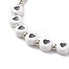 Love Heart Beads Stretch Bracelets Set for Teen Girl Women BJEW-JB06999-10