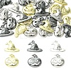30Pcs 6 Styles Halloween Themes Alloy Pendants FIND-CJ0005-47-1