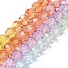 Transparent Painted Glass Beads Strands DGLA-A034-T6mm-A12-2