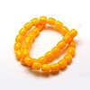 Imitation Amber Resin Drum Beads Strands for Buddhist Jewelry Making RESI-A009D-12mm-01-2