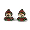 Christmas Theme Wood Stud Earrings EJEW-U016-06P-04-2