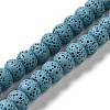 Natural Lava Rock Dyed Beads Strands G-Z036-B01-02-1