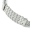 304 Stainless Steel with Cubic Zirconia Bracelet NJEW-Q322-06P-3