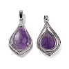 Natural Amethyst Pendants G-H283-04P-23-2