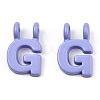 Rack Plating Spray Painted Alloy 2-Loop Link Pendants PALLOY-N176-01G-2