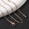Brass Cable Chain Necklaces X-MAK-P011-01RG-3