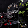 Transparent Acrylic Earring Display Stands ODIS-WH0025-62-5