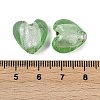 Handmade Silver Foil Lampwork Glass Beads LAMP-Q005-06F-2