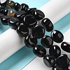 Natural Black Agate Beads Strands G-H295-D01-08-2