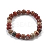 Natural Red Jasper Bead Stretch Bracelets X-BJEW-K212-B-012-3
