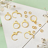 Brass Huggie Hoop Earring Findings & Open Jump Rings KK-TA0007-83G-23