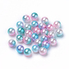 Rainbow Acrylic Imitation Pearl Beads OACR-R065-8mm-A05-1