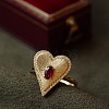 925 Sterling Silver Pave Cubic Zirconia Finger Rings FS-WG8AF73-03-2