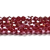 Opaque Solid Color Electroplate Glass Beads Strands X1-GLAA-F029-P4mm-A01-1