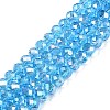 Electroplate Glass Beads Strands EGLA-A044-T6mm-B08-1
