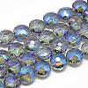 Electroplate Glass Beads Strands X-EGLA-S155-14mm-01-1