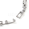 Platinum Brass Link Bracelet BJEW-C055-05I-P-3