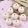 Unfinished Natural Wood Beads X-WOOD-S651-A18mm-LF-5