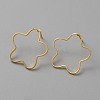 Golden Brass Hollow Geometry Stud Earrings EJEW-WH0012-127H-1
