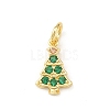 Christmas Brass Micro Pave Cubic Zirconia Pendants LS-KK-K411-02G-1