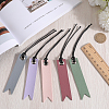 CRASPIRE 10Pcs 5 Colors Leather Bookmarks AJEW-CP0007-56-3