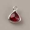 Faceted Glass Pendants GLAA-WH0030-13P-01-1