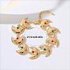 Vintage Bohemian Brass Rhinestone Moon Star Link Bracelets for Women Party Wedding Gift YI1841-2-1