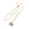 Brass Enamel Book Pendant Necklaces for Women KK-CBAF5B9-01G-11-2