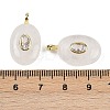 Natural Quartz Crystal & Cubic Zirconia Pendants G-Z076-01G-14-3