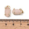 Faceted Natural Rose Quartz Pendants KK-Z137-14G-01-3