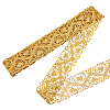 4M Iron on/Sew on Polyester Flower Lace Ribbon OCOR-WH0088-48B-1