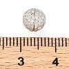 925 Sterling Silver Micro Pave Clear Cubic Zirconia Screw Clasps STER-U005-04P-3