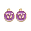 Golden Plated Alloy Enamel Charms LS-ENAM-Q437-12W-1