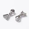 Platinum Plated Brass Ice Pick Pinch Bails X-KK06-2