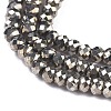 Natural Pyrite Beads Strands X-G-R475-005-3