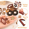 DIY Walnut Wood Hollow Geometric Dangle Earrings Making Kit DIY-TA0009-18-5