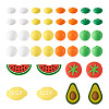 88Pcs 12 Styles Food Grade Eco-Friendly Silicone Beads SIL-TA0001-31-10