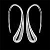 Silver Color Plated Brass Dangle Earrings EJEW-BB11917-2