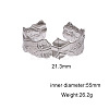 Textured 304 Stainless Steel Cuff Bangles for Women FS-WG3DC78-02-2