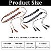 2Pcs 2 Colors Bohemian Imitation Leather Tassel Wrap Chain Belts AJEW-CL0003-47B-2