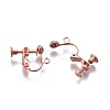 Rack Plated Brass Screw Clip-on Earring Findings KK-P169-04RG-2