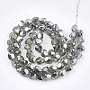 Electroplated Glass Beads Strands EGLA-T015-01K-2