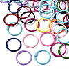 Spray Painted Iron Split Key Rings X-IFIN-T017-01-1