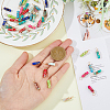 40Pcs 8 Colors Dyed Synthetic Imperial Jasper Pendants PALLOY-AB00106-3