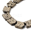 Electroplated Natural Lava Rock Beads Strands G-Q1009-D01-01-4