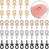 40Pcs 4 Colors Ion Plating(IP) 304 Stainless Steel Cup Pearl Peg Bails Pin Pendants STAS-UN0032-70-8