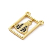 Brass Micro Pave Cubic Zirconia Pendants KK-U066-21A-G-2