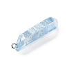 Electroplated Natural Quartz Pendants G-P315-B01-10P-2