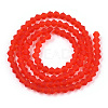 Imitate Austrian Crystal Frosted Glass Beads Strands LS-GLAA-F029-TM4mm-B31-2